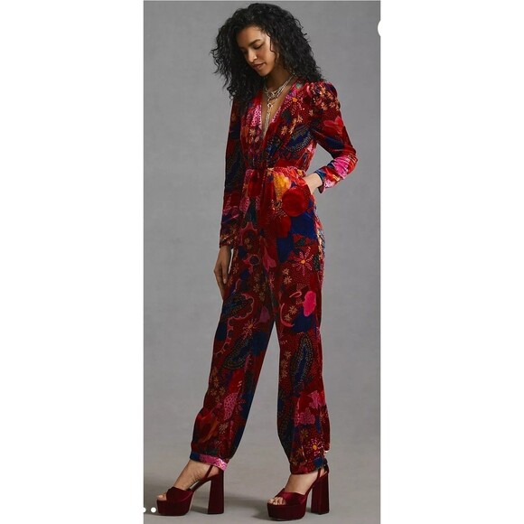 Anthropologie Pants - Anthropologie X Farm Rio Snake Jumpsuit Large Multicolor NWT $310